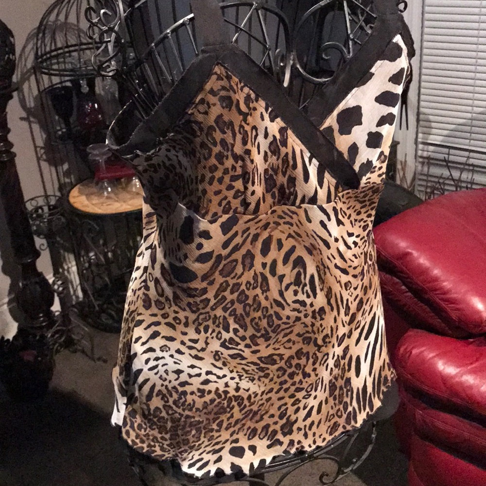 Studio 1940 women’s strap tunic leapord medium